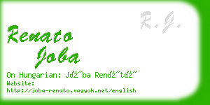 renato joba business card